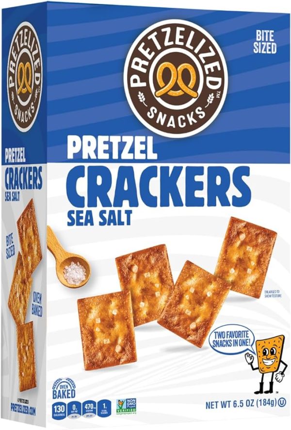 Pretzelized Pretzel Crackers Sea Salt 6.5oz 12ct